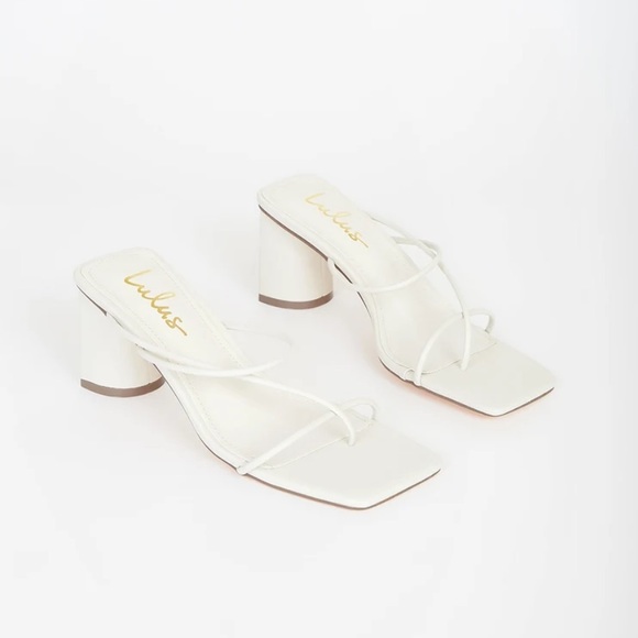 Lulus Shoes - Lulu’s Jocelynn Bone Strappy High Heel Sandals